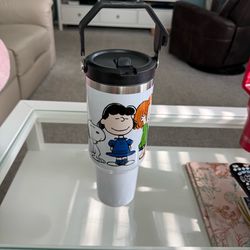 Snoopy and the gang travel cup