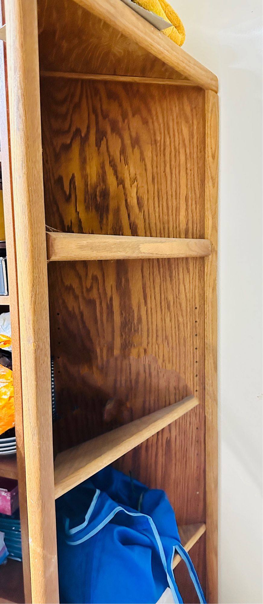 Corner Shelf Honey Oak Solid Wood Organizer Real Wood