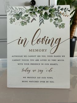 In Loving Memory Sign