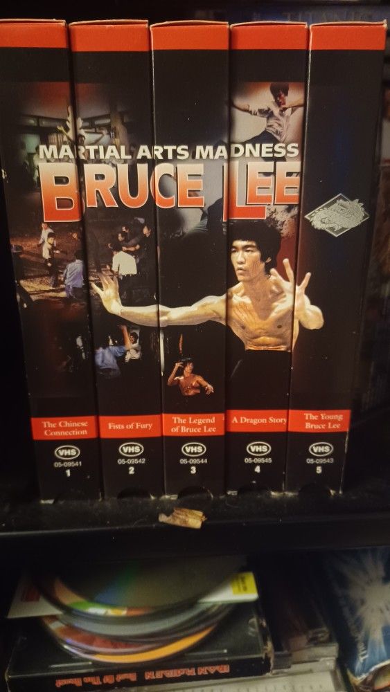 Bruce Lee VHS collection.