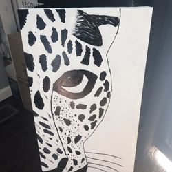 Hand Painted Leopard - Canvas