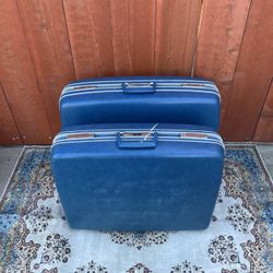 VINTAGE SAMSONITE Roller SUITCASE SET HARD SHELL SILHOUETTE TRAVEL LUGGAGE