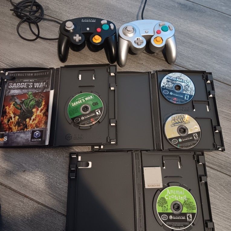 Nintendo Gamecube Controllers, And Games