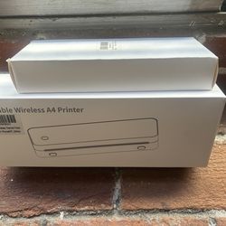 Portable Wireless A4 Thermal Printer with Paper New $50