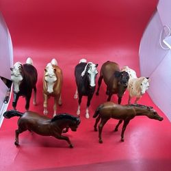 Breyer Vintage Horse Lot Of 7 Mixed Retired 1960s-1990s