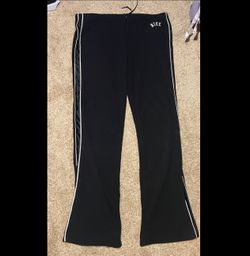 Nike Women’s Black Joggers With White Stripes and YKK Zipper Size M