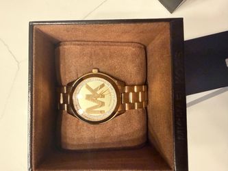 Michael Kors Gold-Tone MK Logo Watch