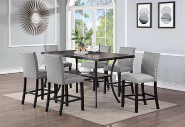 NEW 7pc Counter Height DINING Room SET Table Chairs💥NO CREDIT NEEDED $10 Down