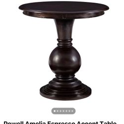 Powell 809-350 Espresso Round Accent Table 26"''L26""WX 26""H