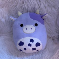 Squishmallows Bubba Purple Cow 8 Inch Plush