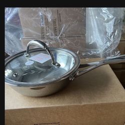 Sarten Hondo De 8”acero Inoxidable Tri Ply De Princess House 