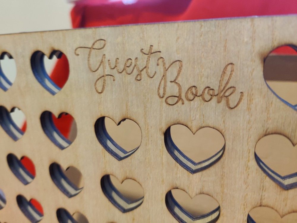 Unique Handmade Wedding Guest Book