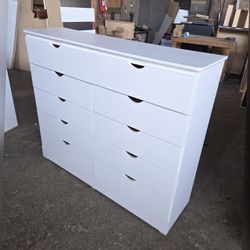 Ten drawers dresser with rails / 10 drawers dresser with rails