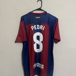 FC Barcelona 2023-24 Home Pedri Jersey Large (slim Fit) 