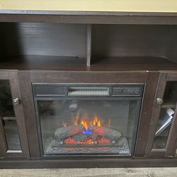 Entertainment center/TV Stand with fireplace and heater