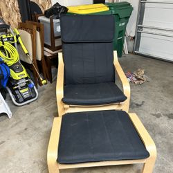 POÄNG Arm Chair Frame And Ottoman 