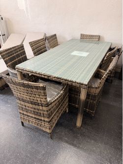 Patio furniture large dinning table set