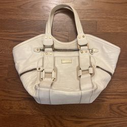 Jimmy Choo Large White Leather Tote
