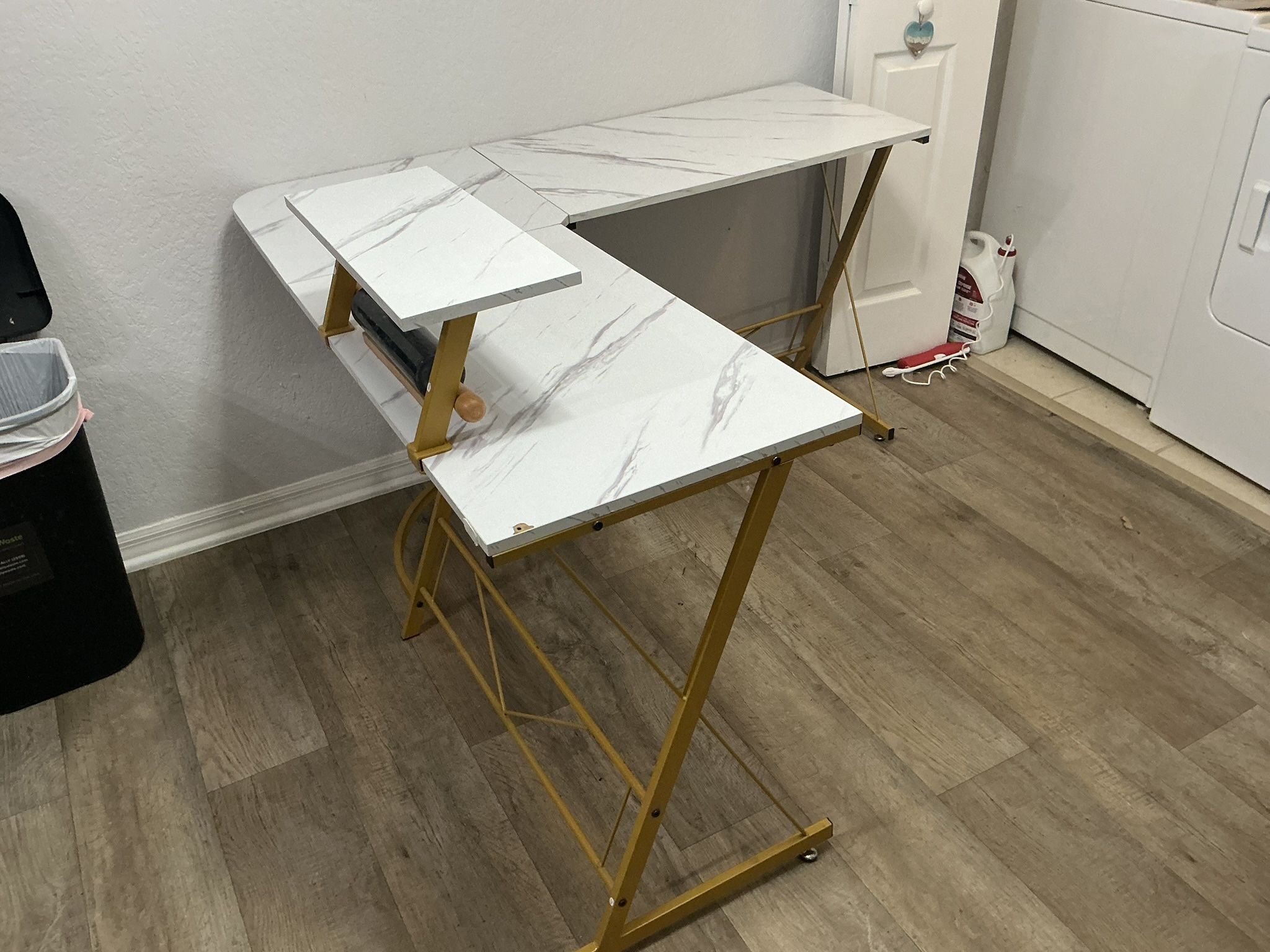 Sectional Couch + L-Shaped Desk – Like New!