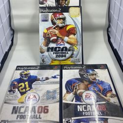 Lot Of 4 NCAA Football PS2 PlayStation Games 2004-2008 Michigan