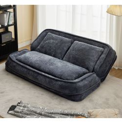 [NEW ARRIVED] [VIDEO PROVIDED] Double human dog bed,Lazy sofa ,Loveseat,Fits You & Pets,Extra Large Floor Couch,Can sit or lie down,2-in-1,5 Adjustabl