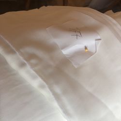 Light Ivory Chiffon Wedding Curtains  5 Ft Wide 8 Ft Long 