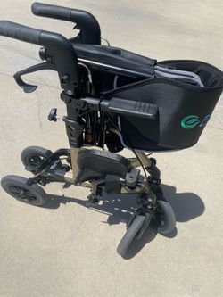Walker and transport wheelchair