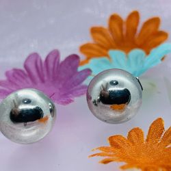 Silver Ball Earrings