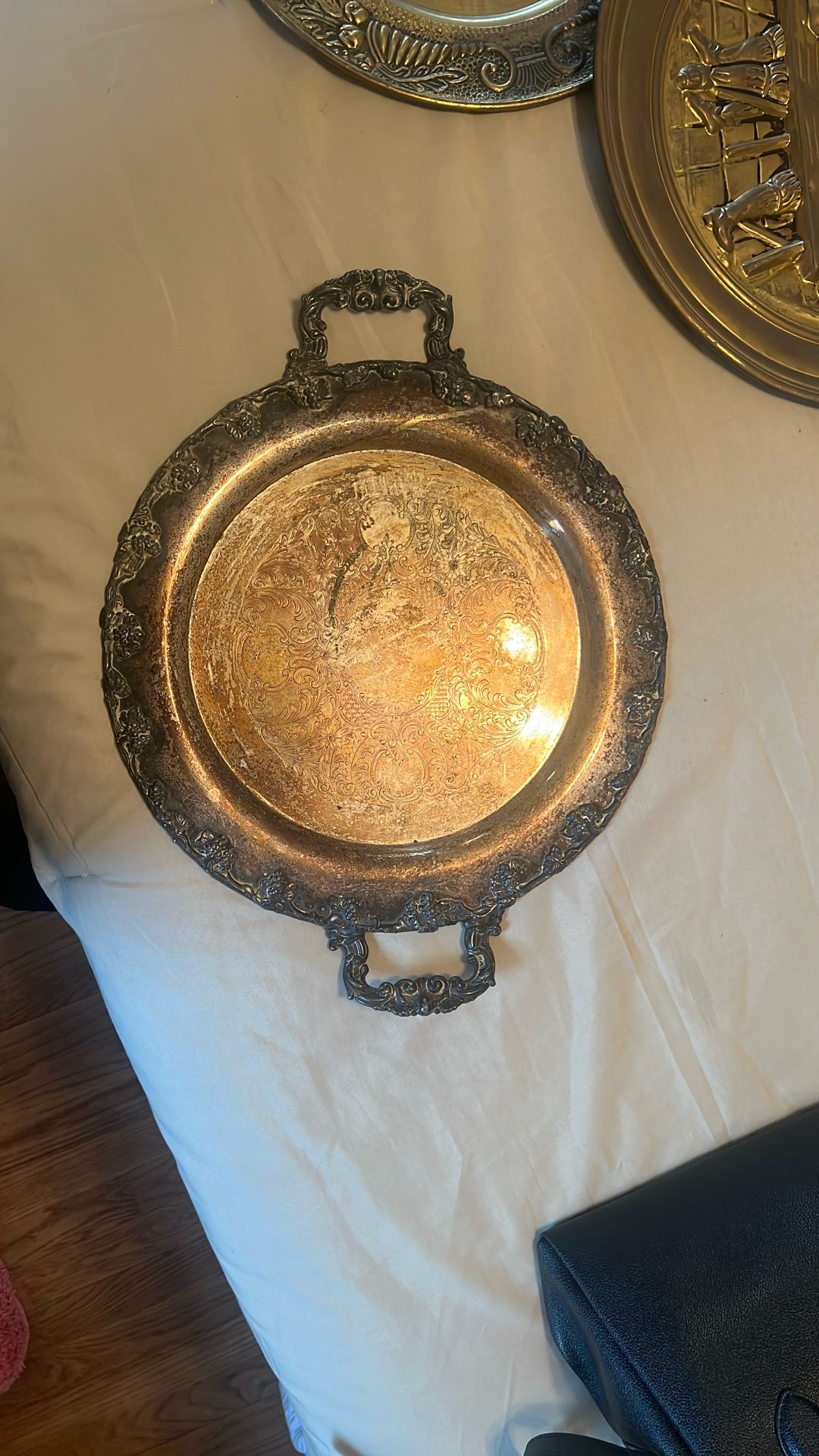 Vintage W.M. Rogers & Son silverplate serving tray