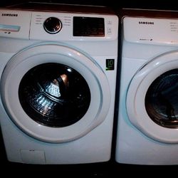 Like New Samsung Energy Star Front Load Washer-Dryer Set 