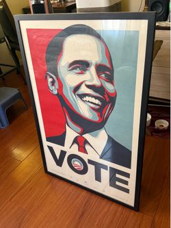 Obama vote poster by shepard fairey Obey