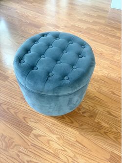 Grey Storage Ottoman