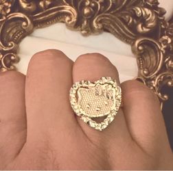 Gold-Filled -Hello Kitty Heart Rin