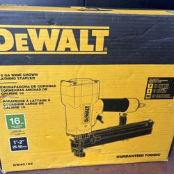 DEWALT Corded Pneumatic 16-Gauge 1 in. Crown Lathing Stapler