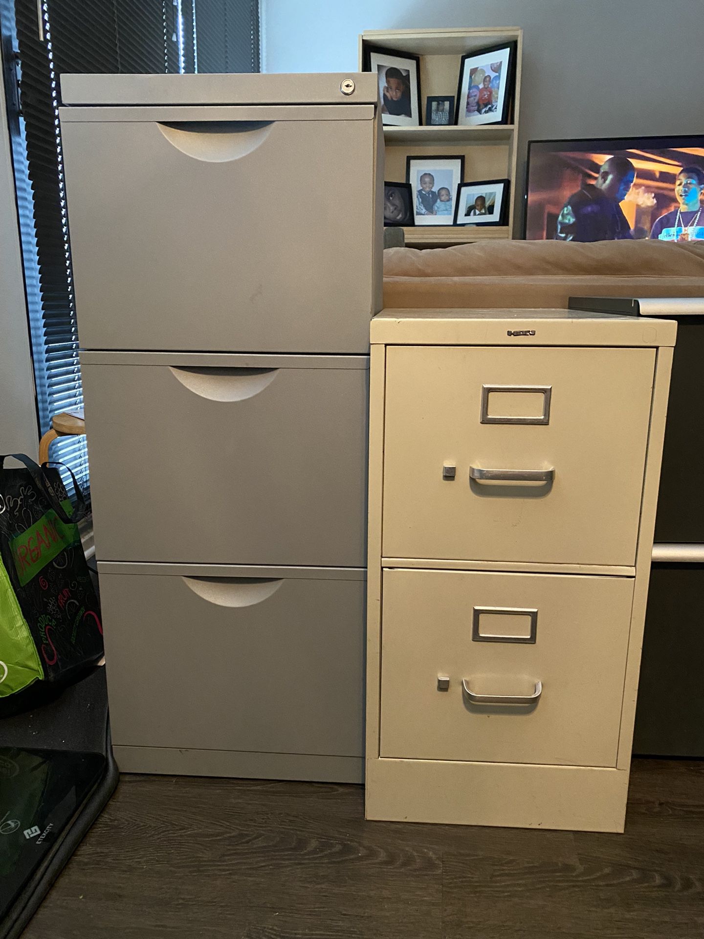 4 File cabinets 
