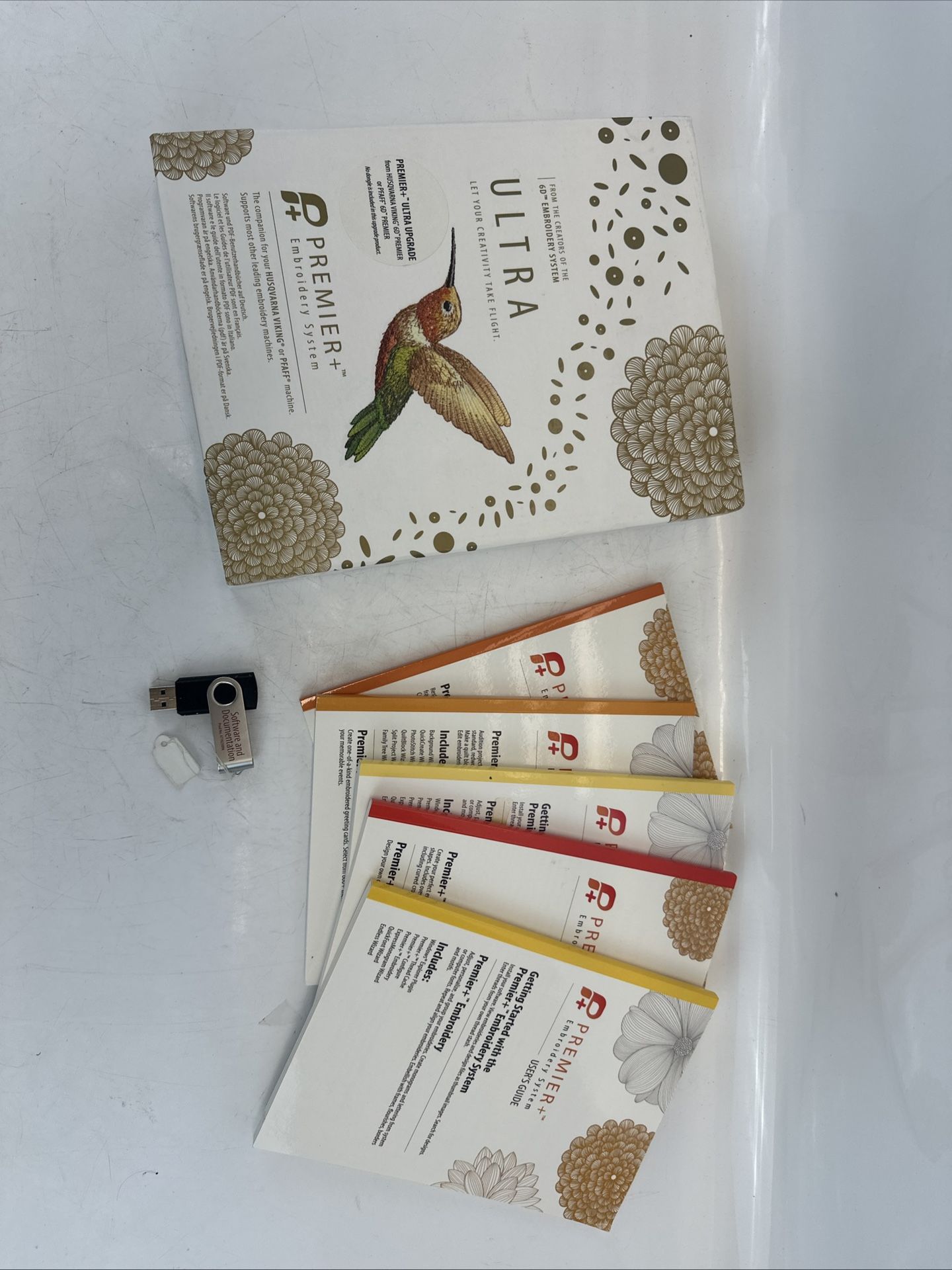 Premier + Plus Ultra Upgrade Embroidery System w/ USB Software And 5 Manuals 6D