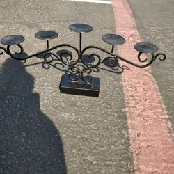 Candle holder. Fits any decor and can be dressed up for holidays or any event.