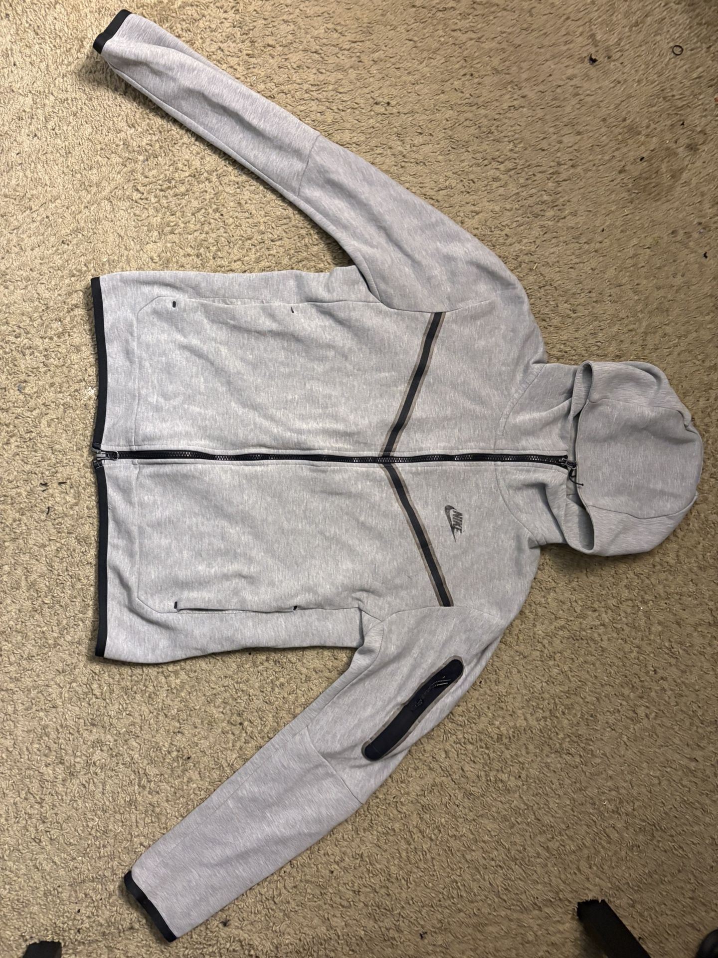 Nike Tech Fleece Full-Zip Windrunner Hoodie 'Dark Grey Heather/Black'