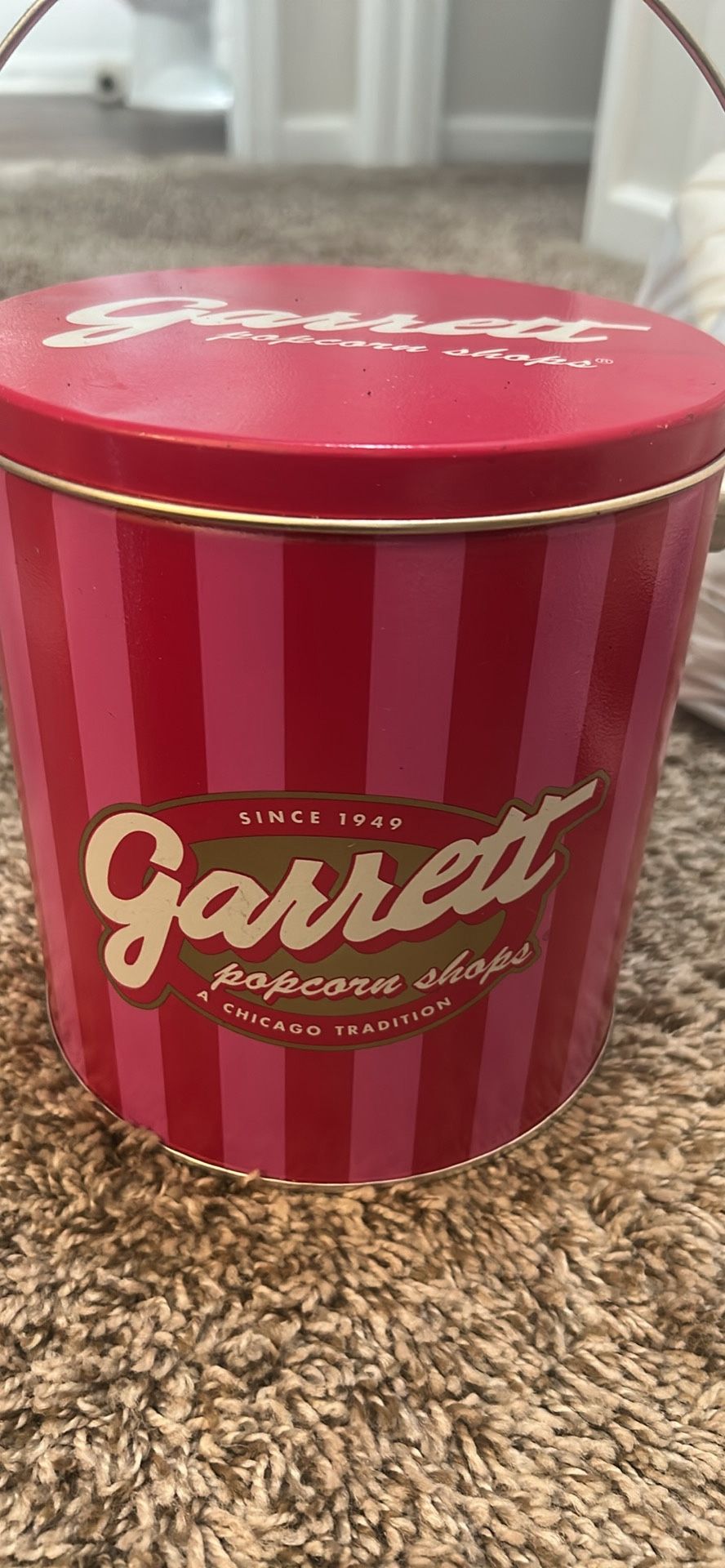 Garrett Empty tin Popcorn