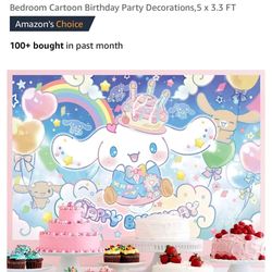 Cinnamoroll Happy Birthday! Backdrop 