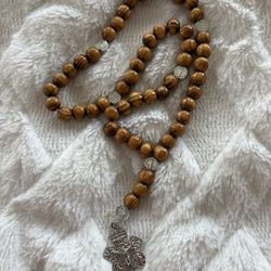 Miraculous Medal Wooden Rosary 