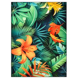 8/10 Brand New Floral Colorful Rug Carpet 