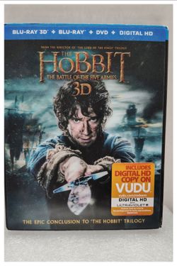 'THE HOBBIT~ The Battle of the Five Armies' 3D Blu-Ray/Blu-Ray/DVD *NEW*
