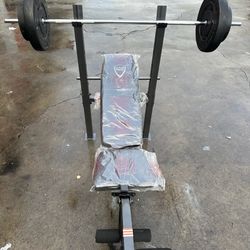 Bench Bar And Weights 