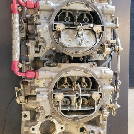 Edelbrock Intake Dual Quad W Carbs SBC