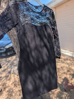 Black dress with long sleeves