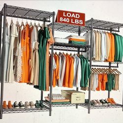 Heavy Duty Adjustable clothes Rack 