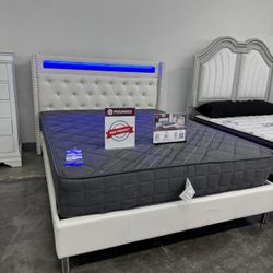 New Queen Bed Frame With Mattress 