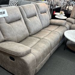 Double reclining sofa, and loveseat