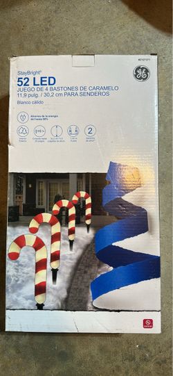 GE StayBright LED Candy Cane Pathway Lights Set of 4